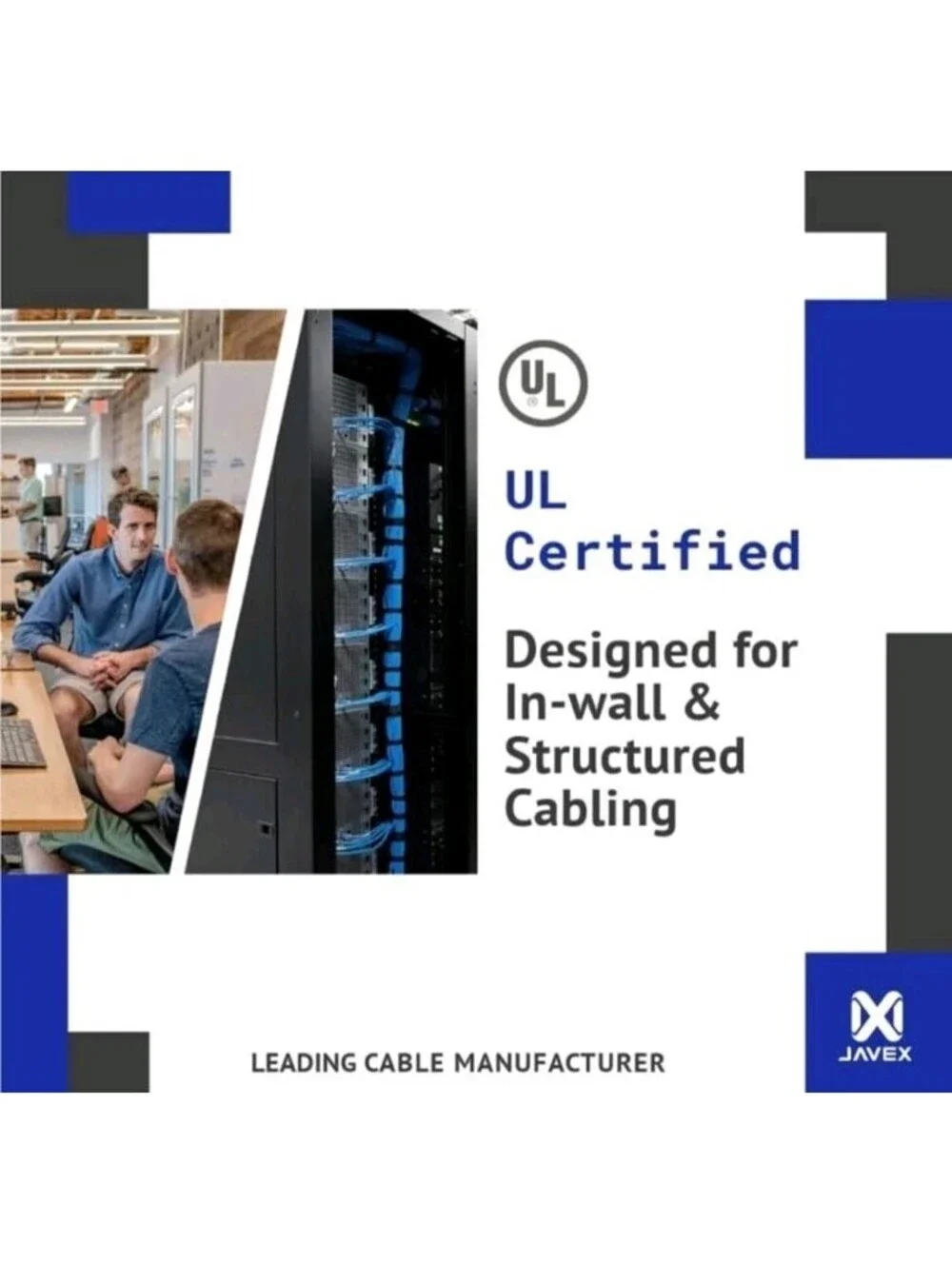 UL Listed] 10Gbps 23 AWG UTP CAT 6 Ethernet Cable 500FT, BlueIn-Wall CM Rated,